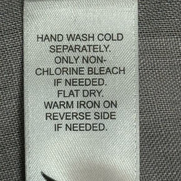 J. Jill Love Linen V Neck Micro-Pleat Tunic Lagonlook Oversize Top Women Gray - Picture 8 of 8